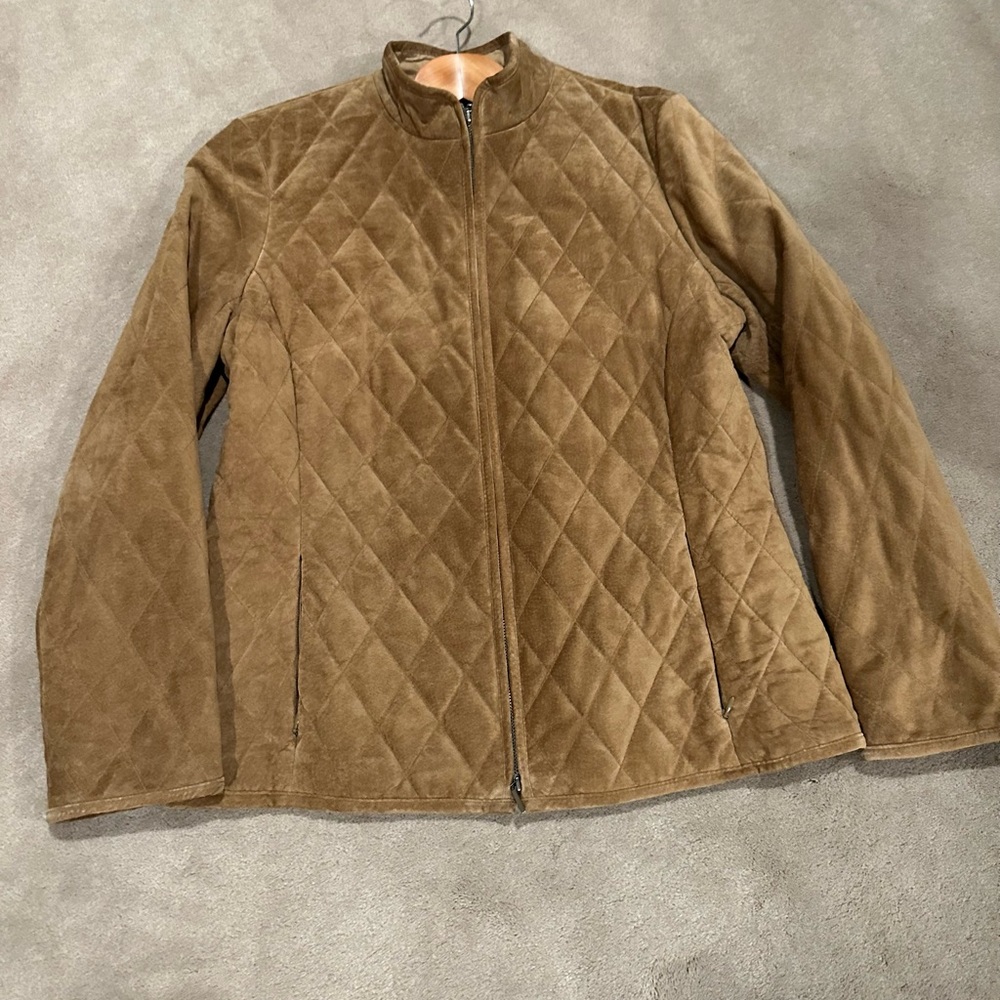 Ann Taylor suede quilted coat